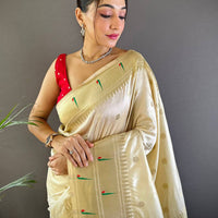 Majestic Rudraksh Paithani Silk Saree