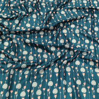 Teal Kalamkari Digital Printed Saree