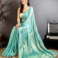 Crystal Peal Satin Tissue Saree