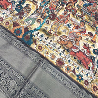 Heritage Bloom Kalamkari Silk Saree