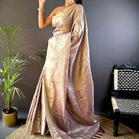 Brown Soft Kanjivaram Silk Saree