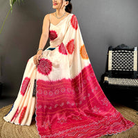 Regal Chiffon Bandhej Swarovski Saree