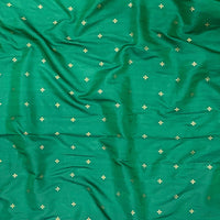 Green Swan Motif Soft Silk Saree