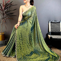 Royal Pearl Zircon Embellished Saree