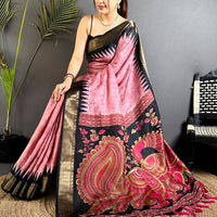 Majestic Kalamkari Dola Silk Saree