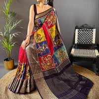 Patchwork Grace Viscose Dola Silk Saree