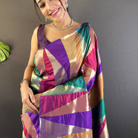 Geometrical Design Kanjivaram Silk Saree