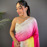 Radiant Soft Chiffon Ombre Print Saree