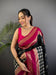 Radiant Black Soft Silk Ikkat Saree