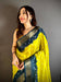 Yellow Bandhej Printed Dola Silk Saree