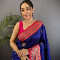 Royal Purple Soft Silk Kanjivaram Saree