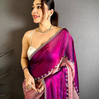Radiant Peal Satin Tissue Saree