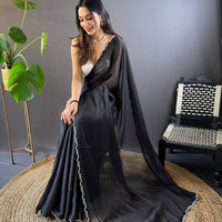 Black Rangoli Silk Saree
