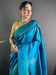Turquoise Peacock Kolam Silk Heritage Saree