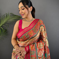Soft Silk Pashmina Kashmiri Print Saree