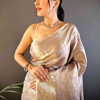Brown Soft Kanjivaram Silk Saree