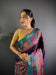 Wine Soft Silk Pashmina Kashmiri Print Saree