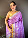 Lavender Kota Kora Meenakari Saree