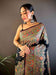 Black Ethnic Motif Silk Blend Saree