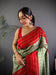 Red Royale Chex Soft Katan Silk Saree