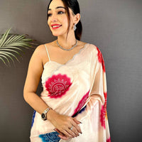 Regal Chiffon Bandhej Swarovski Saree