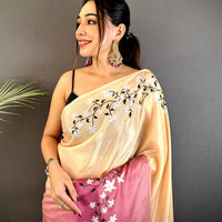 Vibrant Soft Chinnon Chiffon Floral Saree