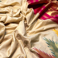Chiku Copper Radiance Soft Silk Saree