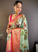 Mint Green Paithani Kora Silk Saree