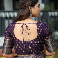 Pure Viscose Dola Silk Saree With Zari Weaving Pallu In Light Purple Colour - Luxe