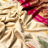 Chiku Copper Radiance Soft Silk Saree