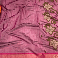 Black Soft Chanderi Pochampally Ikkat Saree