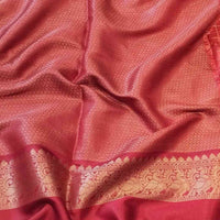 Mustard Double Border Chex Weaving Saree