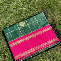 Intricate Paisley Silk Saree With Radiant Pink Pallu