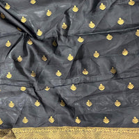 Black Soft Silk Kalamkari Printed Saree