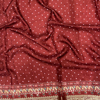 Blue Graceful Bandhej Silk Saree