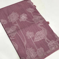 Tussar Ghicha Silk Floral Patchwork Saree
