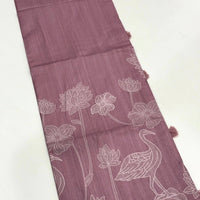 Tussar Ghicha Silk Floral Patchwork Saree