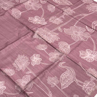 Tussar Ghicha Silk Floral Patchwork Saree