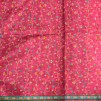 Black Soft Silk Pashmina Kashmiri Print Saree