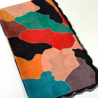 Opulent Freehand Abstract Chinnon Saree
