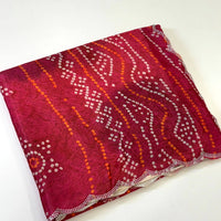 Regal Chiffon Bandhej Swarovski Saree