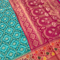 Rama Banarasi Minakari Katan Silk Saree