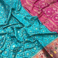 Rama Banarasi Minakari Katan Silk Saree