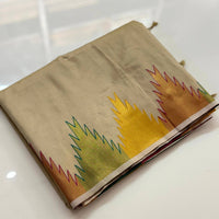 Chiku Copper Radiance Soft Silk Saree