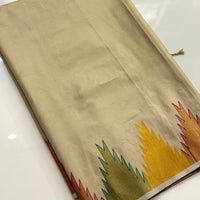 Chiku Copper Radiance Soft Silk Saree