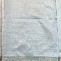Classic Beige Saree With Gold Zari Border