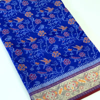 Purple Pochampally Double Ikkat Saree