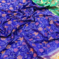 Purple Pochampally Double Ikkat Saree