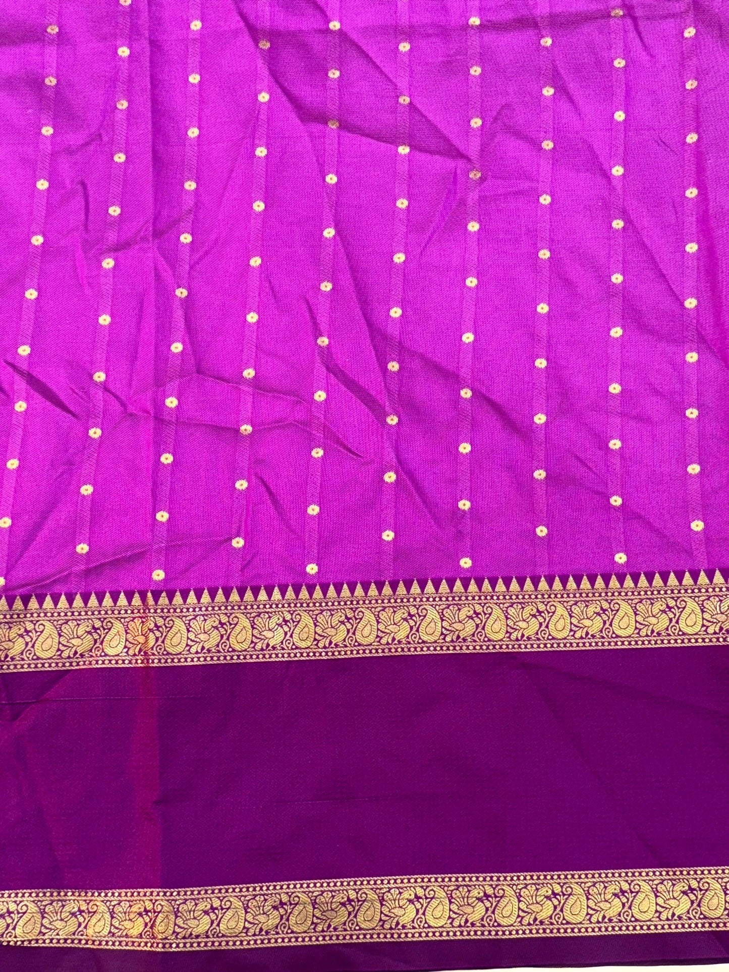 Pink Gadwal Pure Soft Silk Saree