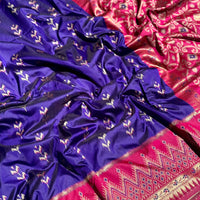 Regal Purple Soft Silk Ikkat Saree